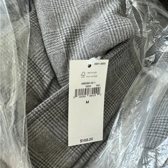 Gap Men Gray Glen Plaid Quilted Insulated Puffer Jacket Pockets Primaloft M $168 - Picture 5 of 5